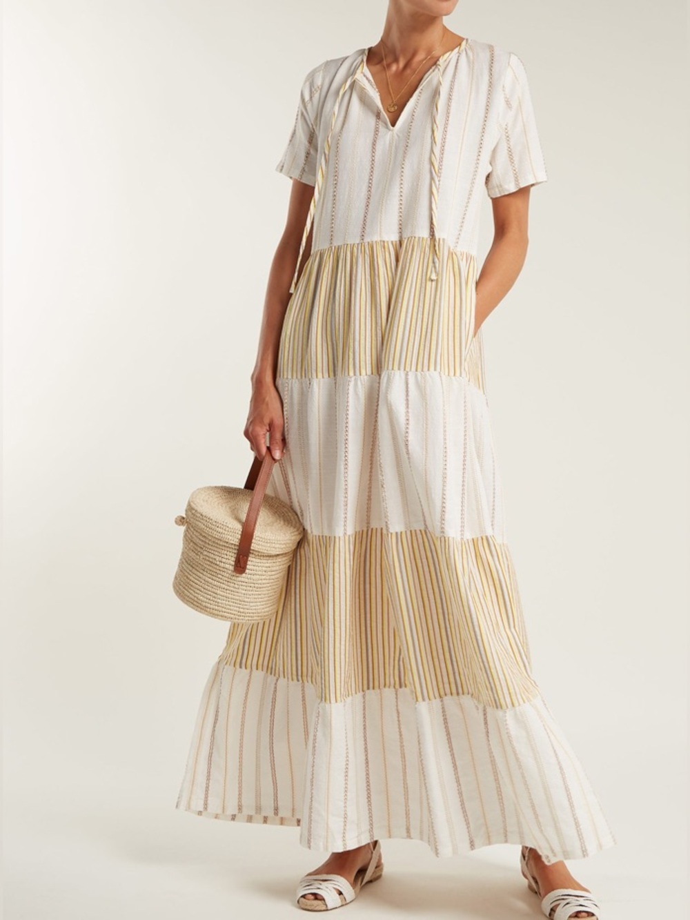 Ace & Jig Tiered Daze Dress in Ambrosia XS EUC